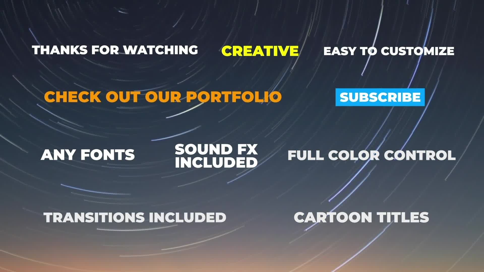Cartoon Titles And Transitions | FCPX Videohive 31910902 Apple Motion Image 1