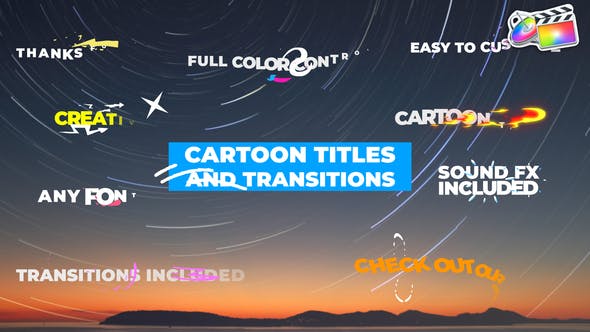 Cartoon Titles And Transitions | FCPX - Download Videohive 31910902