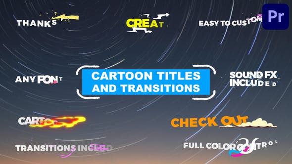 Cartoon Titles And Transitions | Premiere Pro MOGRT - Download Videohive 31495482