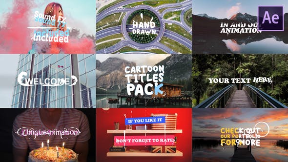 Cartoon Titles Pack | After Effects Template - Download Videohive 23607616