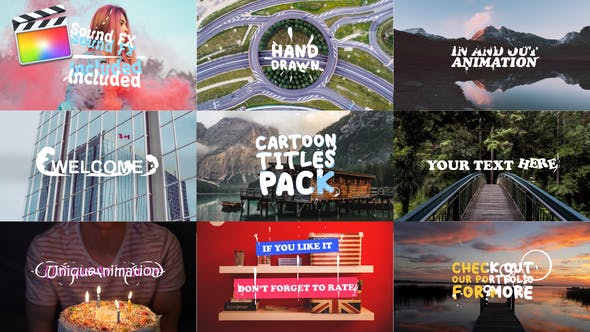 Cartoon Titles Pack | FCPX - Videohive 24237118 Download