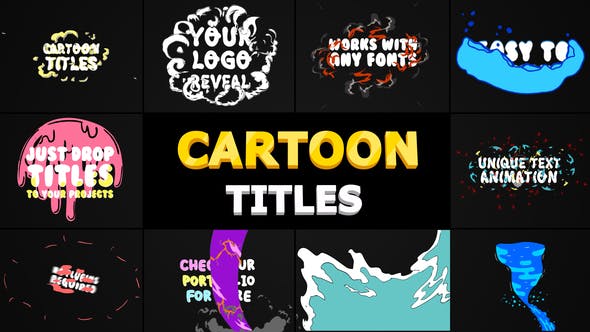 Cartoon Titles Pack | Premiere Pro MOGRT - Download 24040779 Videohive
