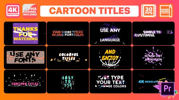 Cartoon Titles | Premiere Pro - Videohive Download 26435556