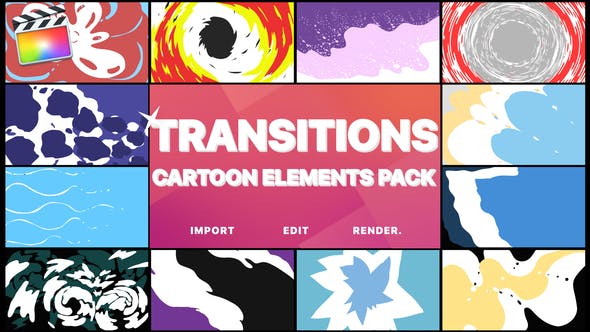 Cartoon Transitions | Final Cut - 23725225 Download Videohive
