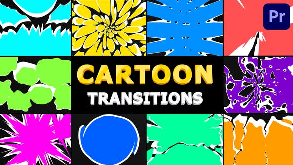 Cartoon Transitions | Premiere Pro MOGRT - 33046407 Download Videohive