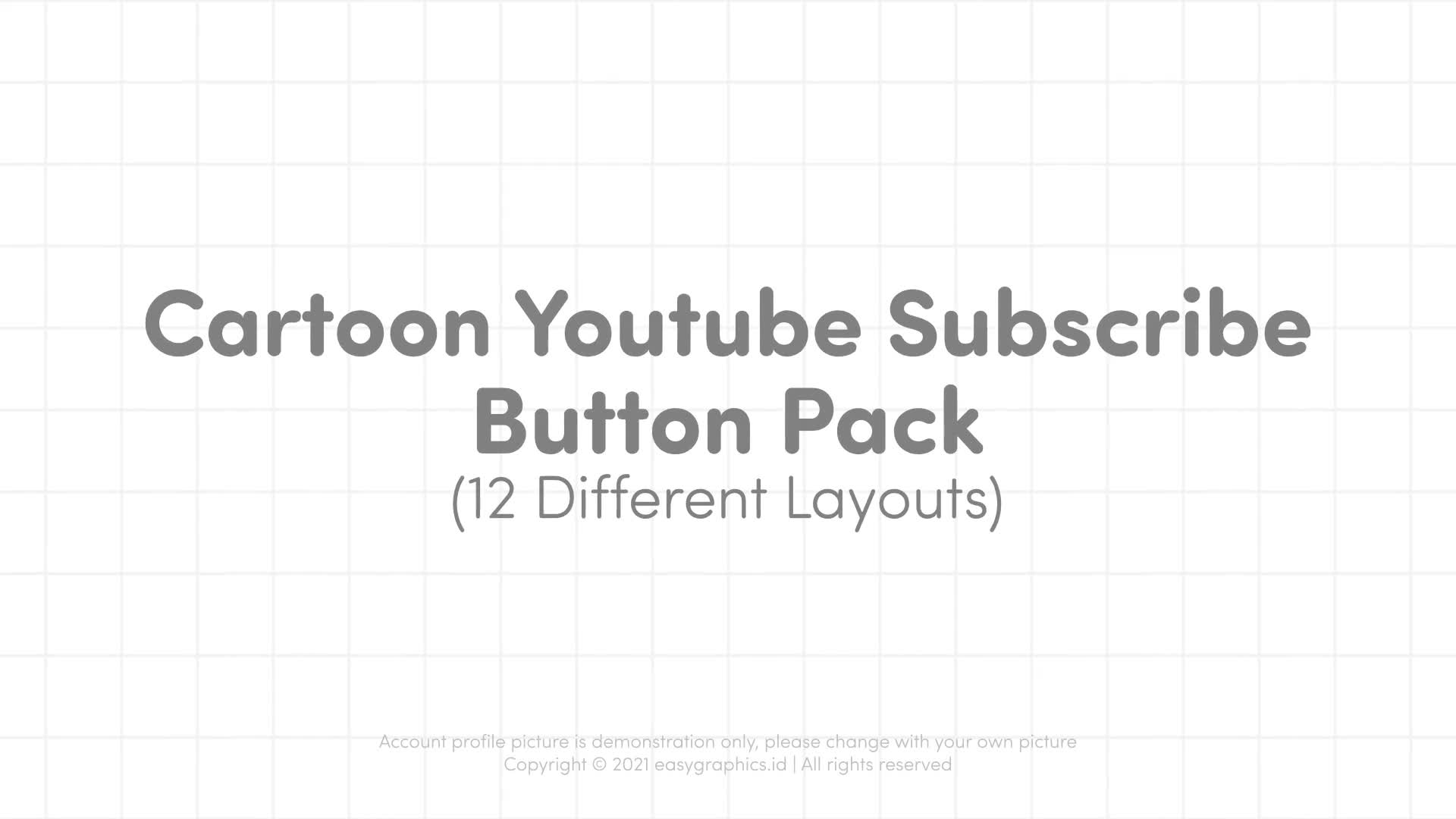 Cartoon Youtube Subscribe Button Pack Videohive 32065779 After Effects Image 1