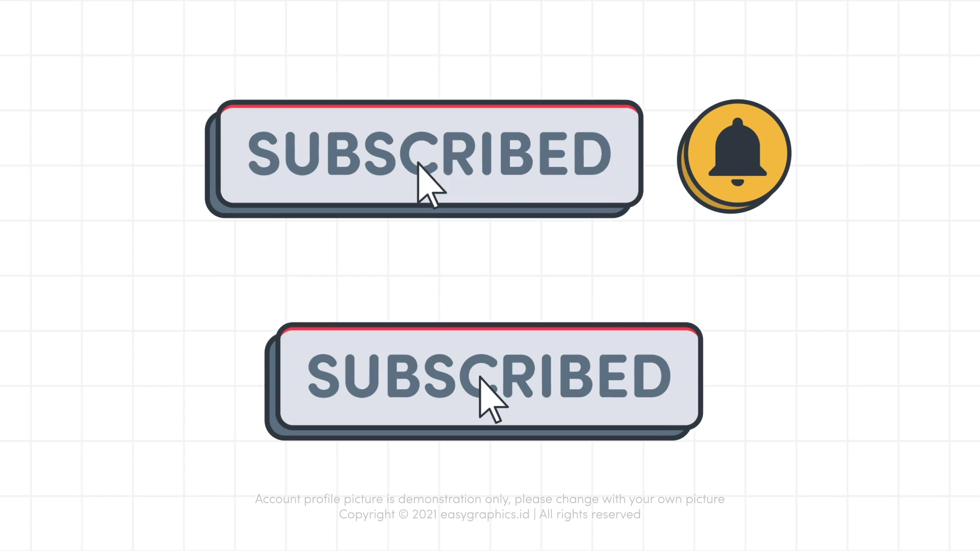 Cartoon Youtube Subscribe Button Pack Videohive 32065779 After Effects Image 9