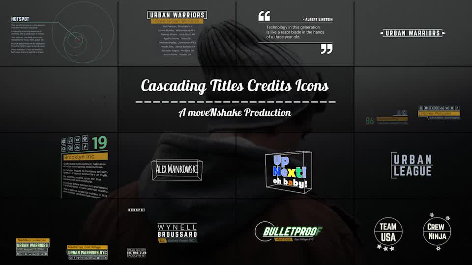 Cascading Titles Credits Icons Quotes Videohive 18960987 After Effects Image 1