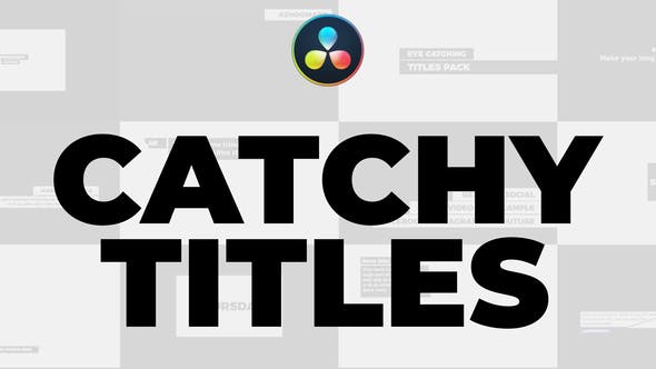 Catchy Titles for DaVinci Resolve - Videohive Download 29721069