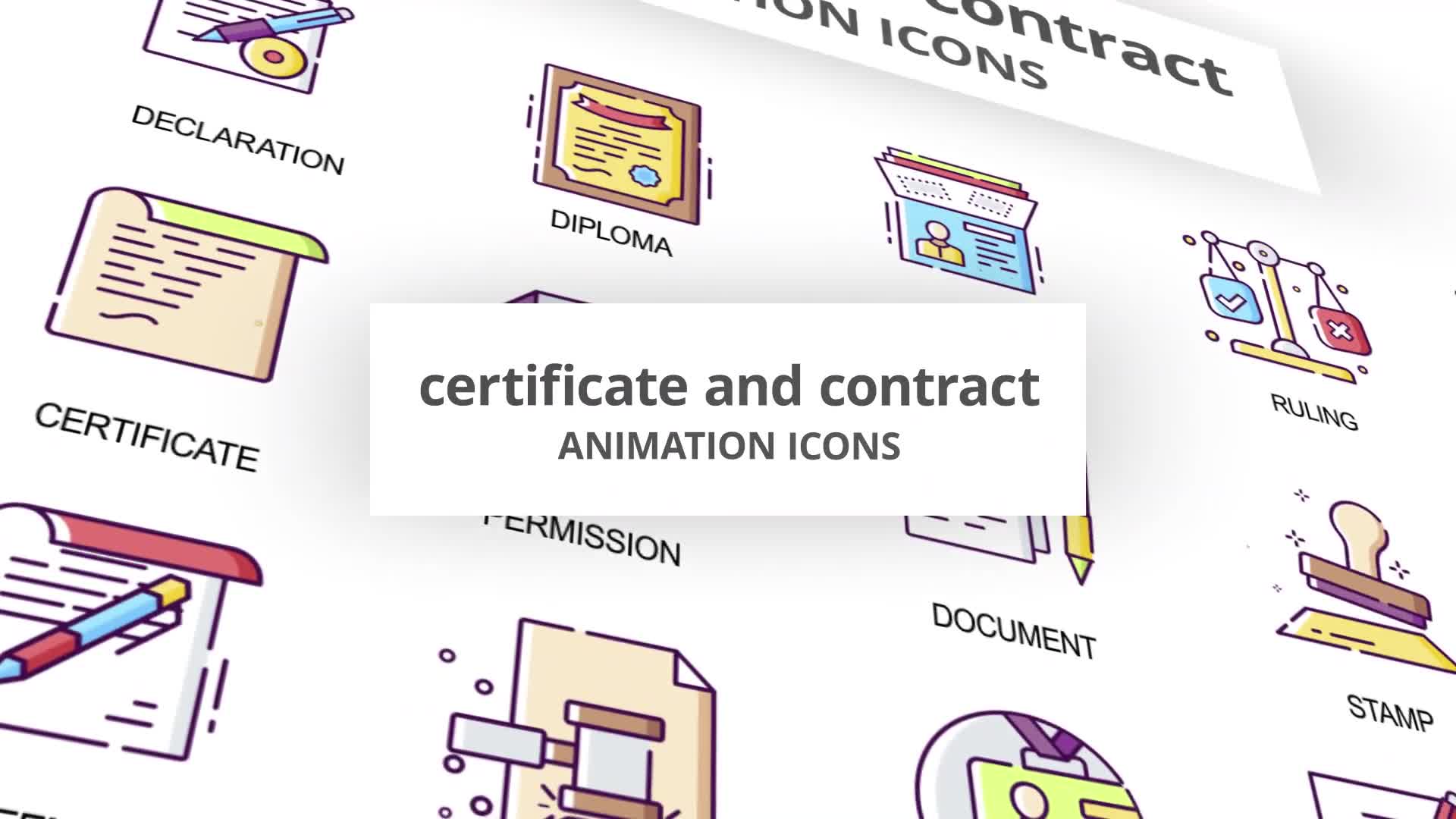 Certificate & Contract Animation Icons Videohive 29201812 After Effects Image 1