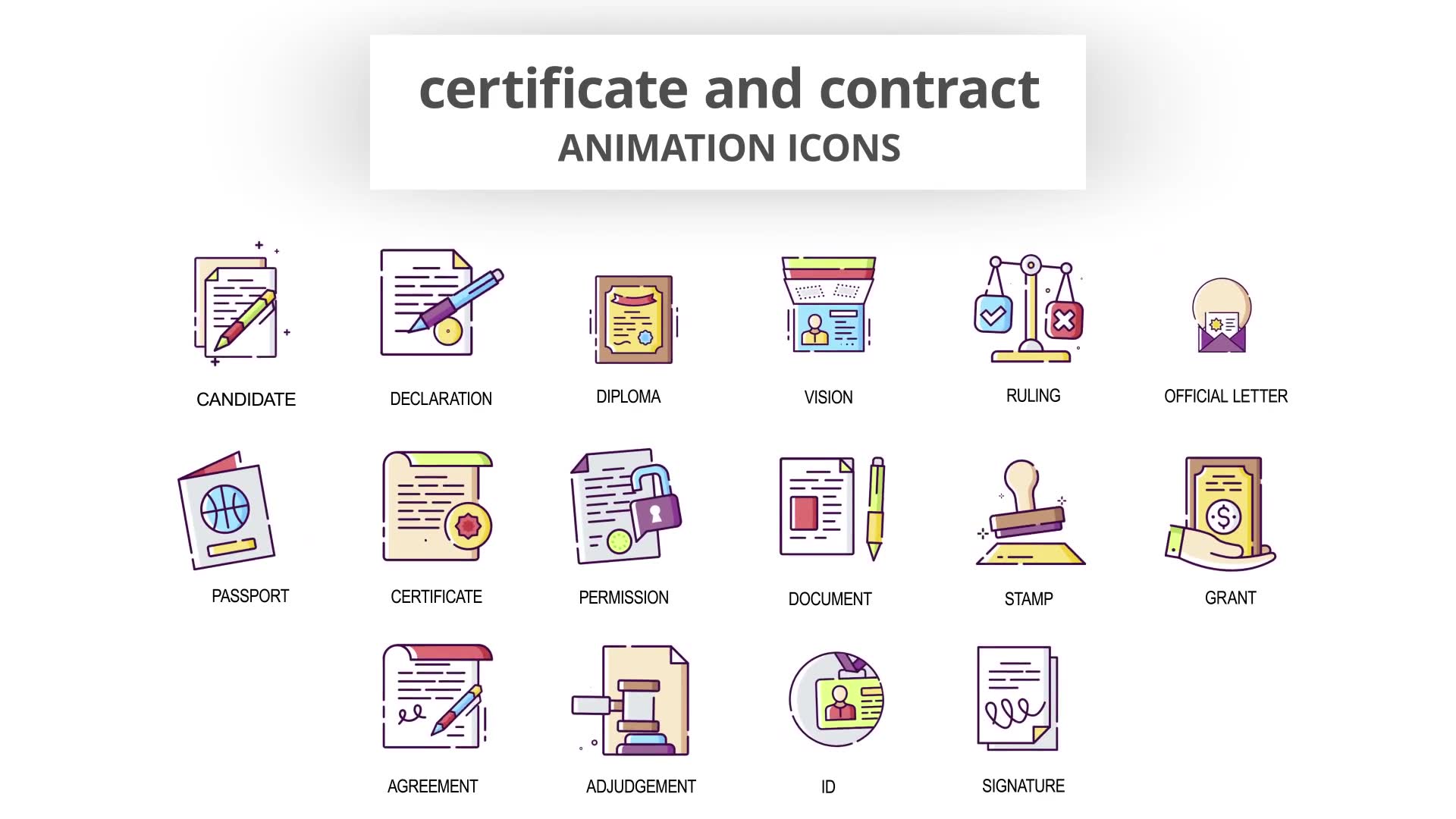 Certificate & Contract Animation Icons Videohive 29201812 After Effects Image 6