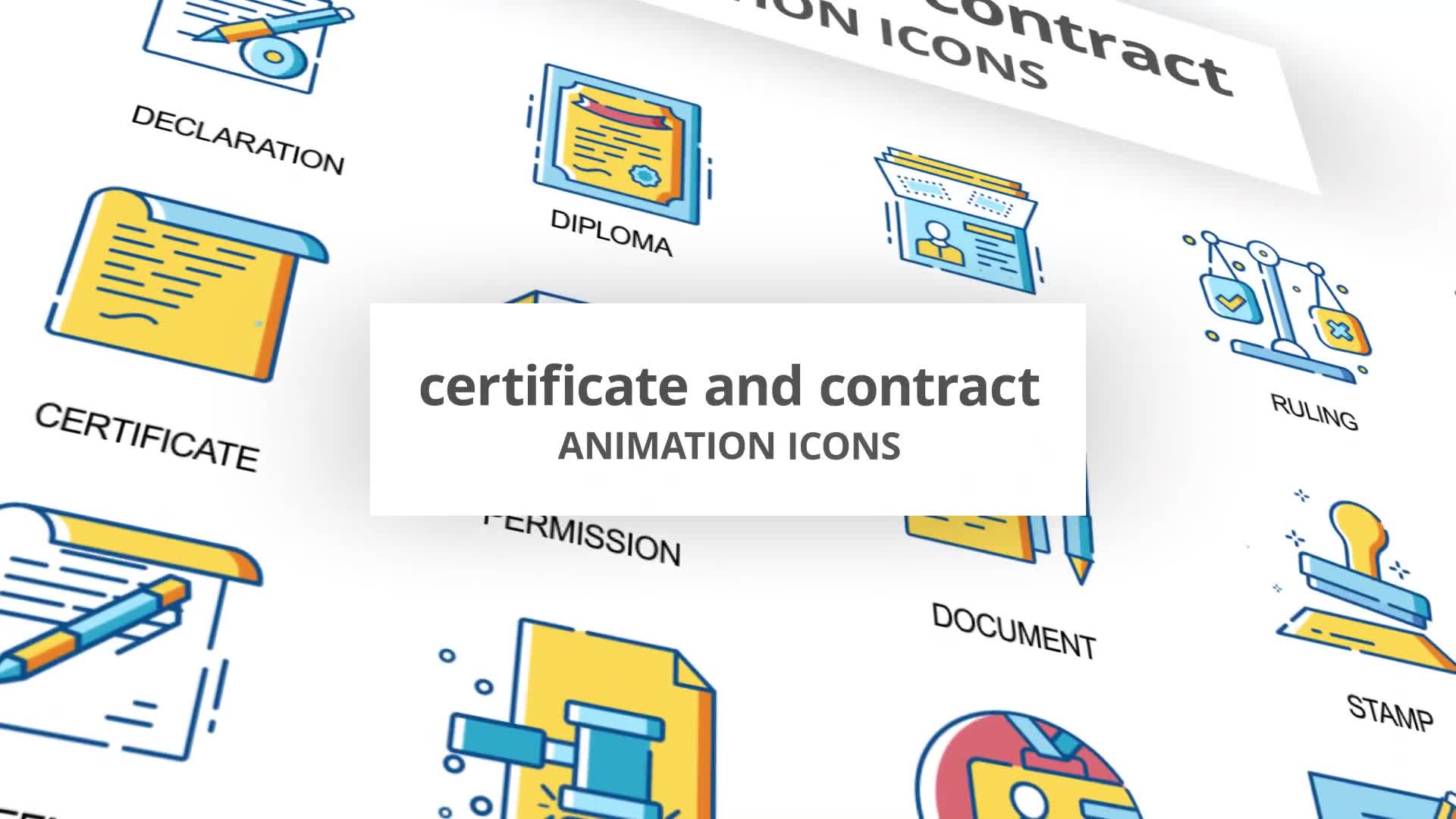 Certificate & Contract Animation Icons Videohive 30260786 After Effects Image 1
