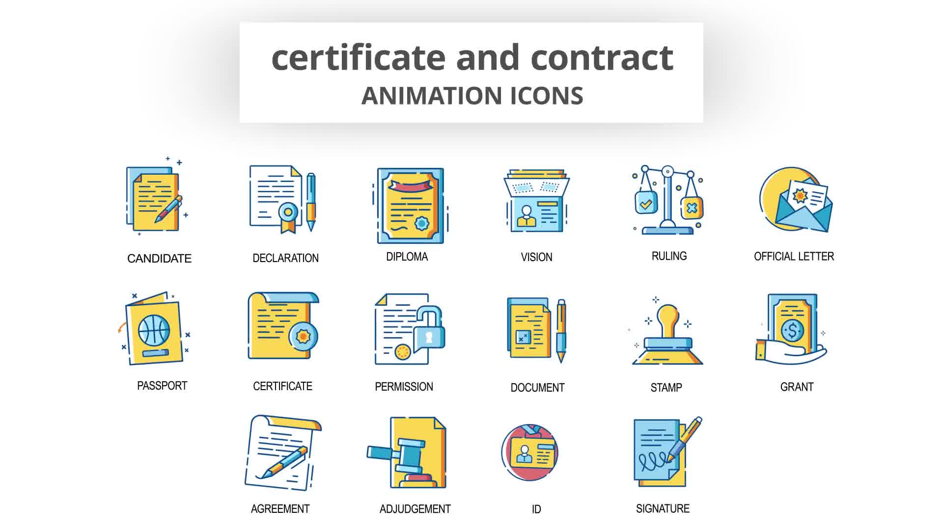 Certificate & Contract Animation Icons Videohive 30260786 After Effects Image 10