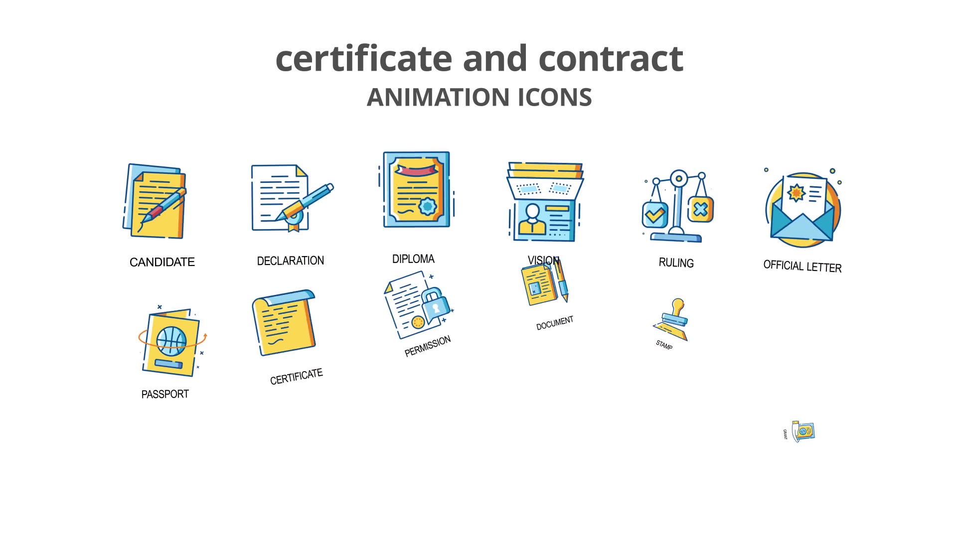 Certificate & Contract Animation Icons Videohive 30260786 After Effects Image 4