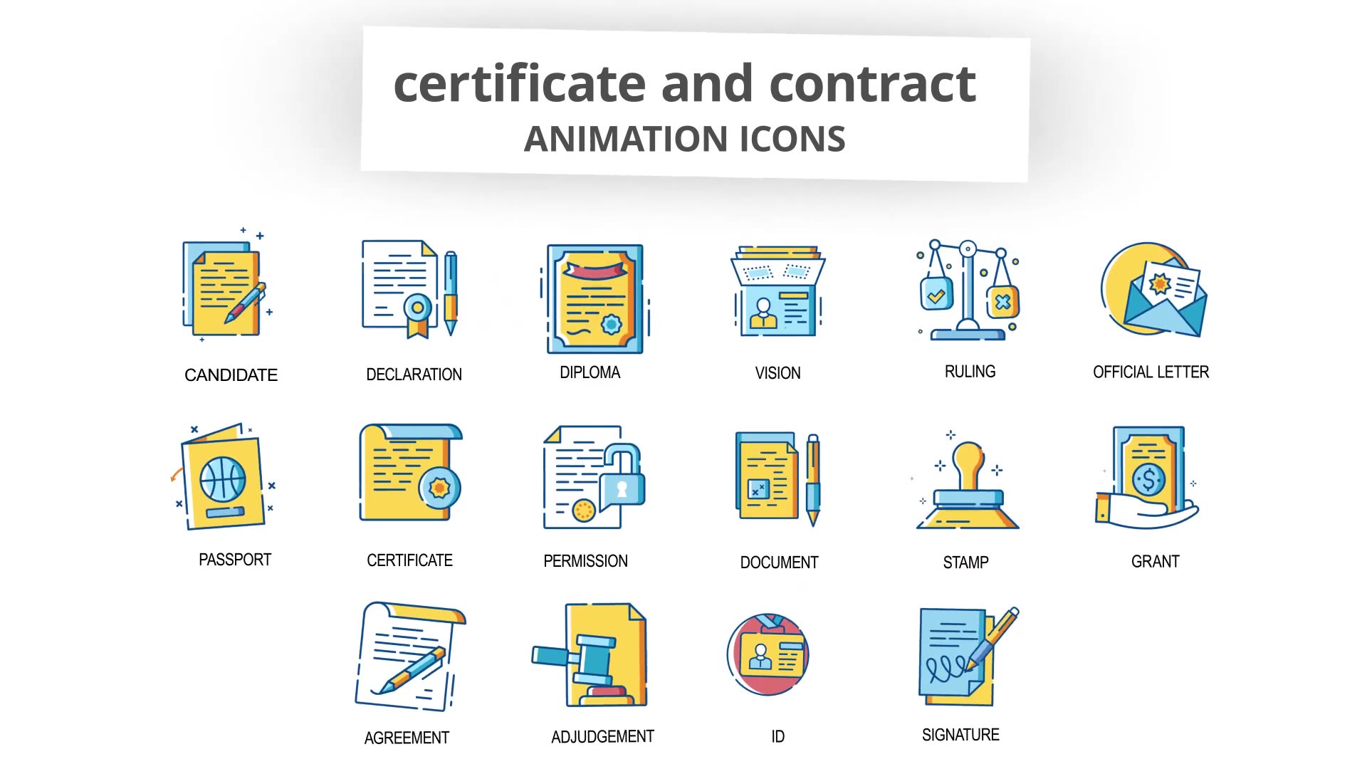 Certificate & Contract Animation Icons Videohive 30260786 After Effects Image 5