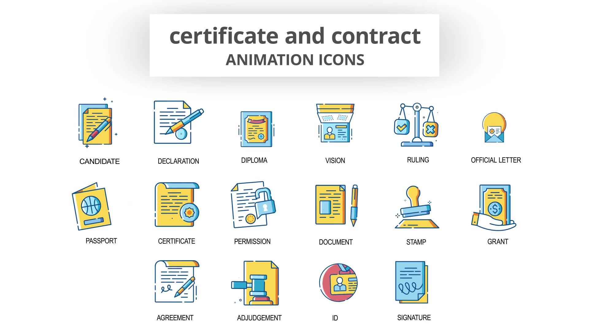 Certificate & Contract Animation Icons Videohive 30260786 After Effects Image 6
