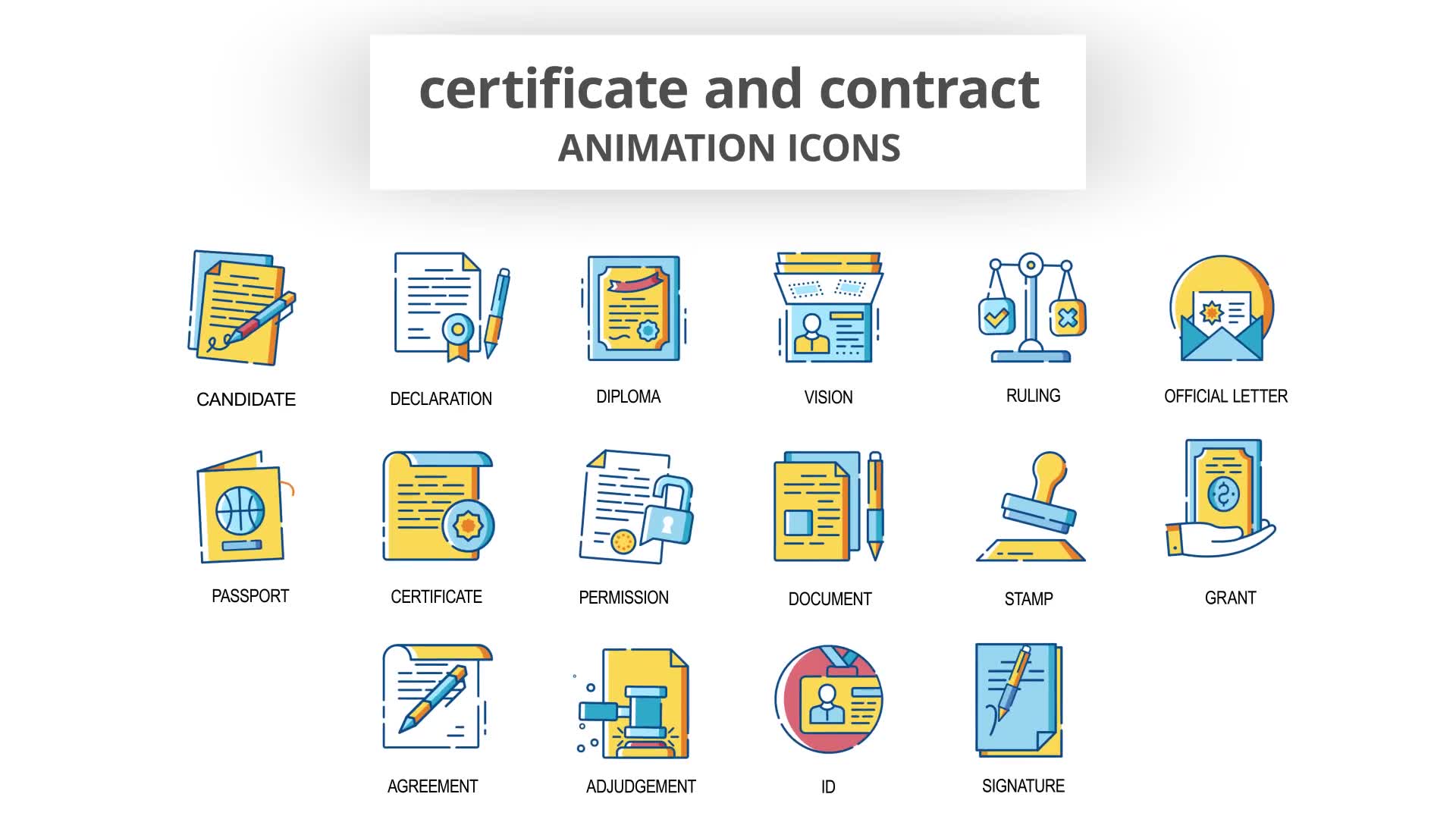 Certificate & Contract Animation Icons Videohive 30260786 After Effects Image 7