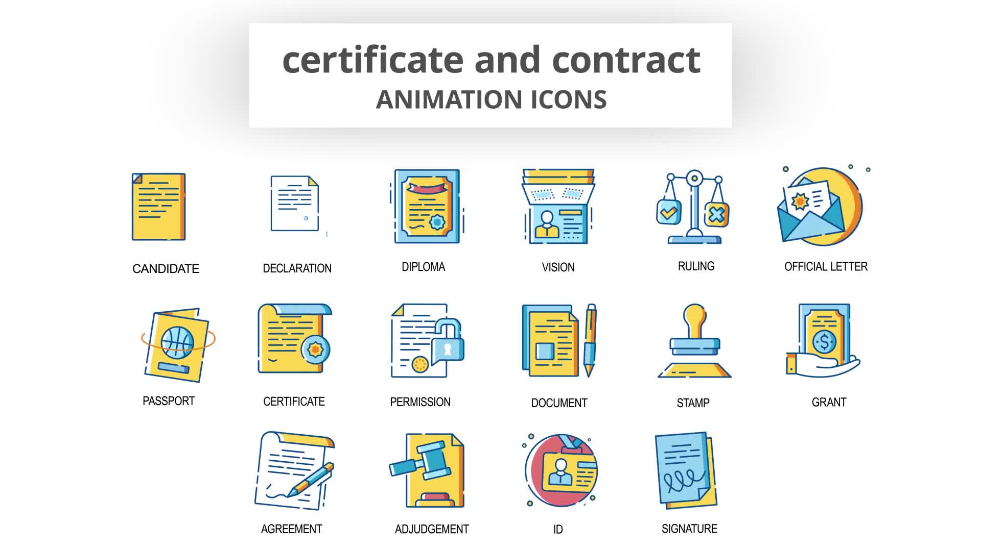 Certificate & Contract Animation Icons Videohive 30260786 After Effects Image 8