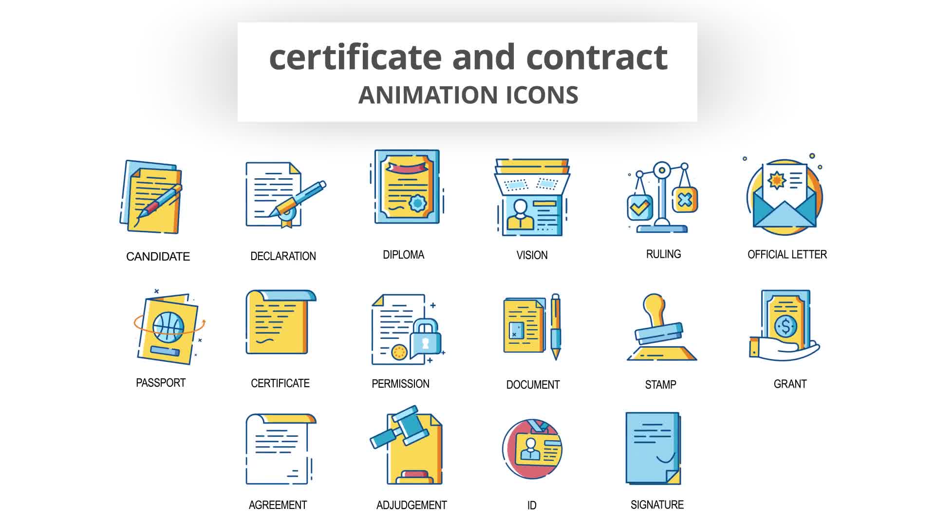 Certificate & Contract Animation Icons Videohive 30260786 After Effects Image 9