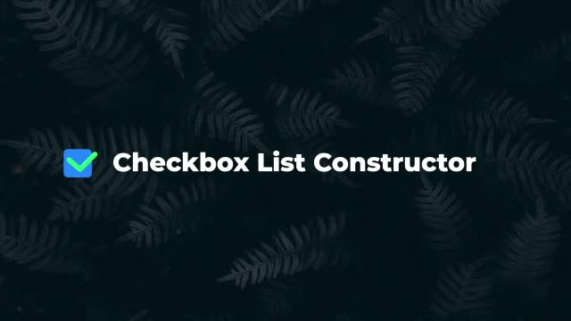 Checkbox List Constructor Videohive 34937051 After Effects Image 1