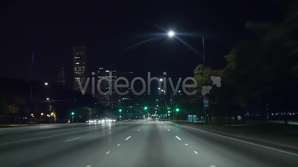 Chicago Night Drive  Videohive 6663150 Stock Footage Image 1