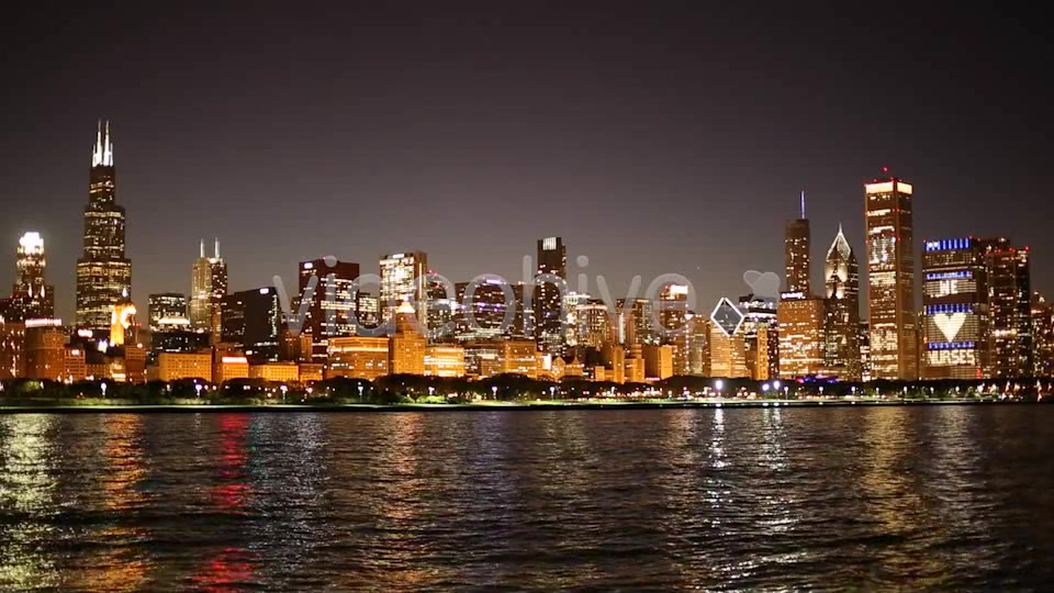 Chicago Night Skyline  Videohive 2332250 Stock Footage Image 7