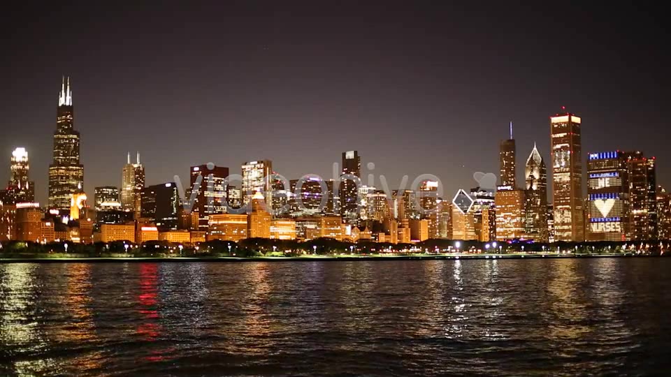 Chicago Night Skyline  Videohive 2332250 Stock Footage Image 8