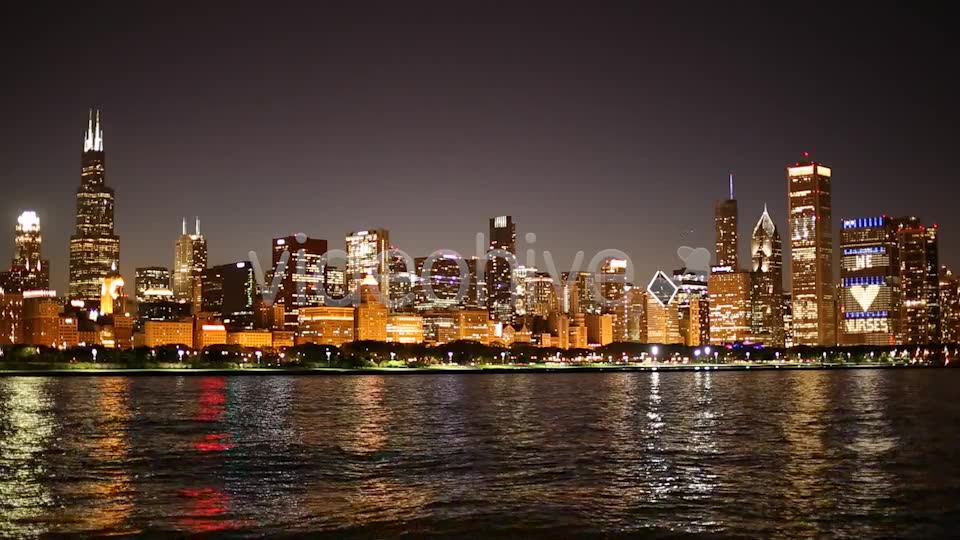 Chicago Night Skyline  Videohive 2332250 Stock Footage Image 9