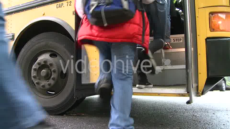 Children Get On Bus (1 Of 3)  Videohive 10037986 Stock Footage Image 11