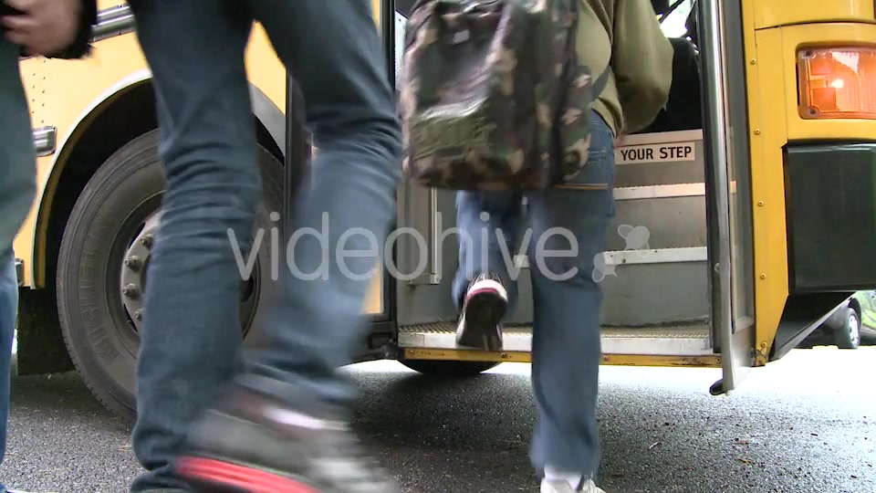 Children Get On Bus (1 Of 3)  Videohive 10037986 Stock Footage Image 3
