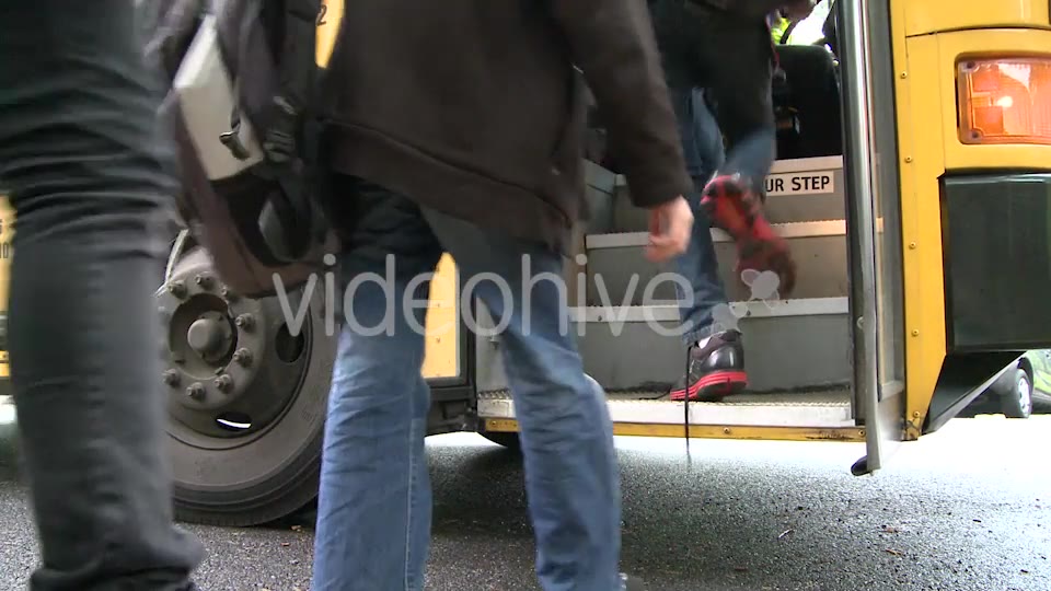 Children Get On Bus (1 Of 3)  Videohive 10037986 Stock Footage Image 5