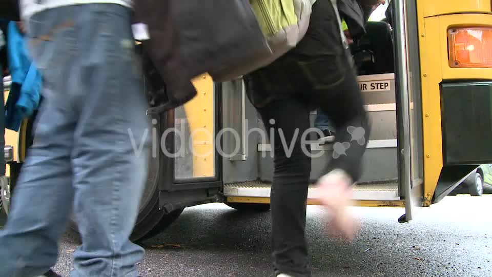 Children Get On Bus (1 Of 3)  Videohive 10037986 Stock Footage Image 7