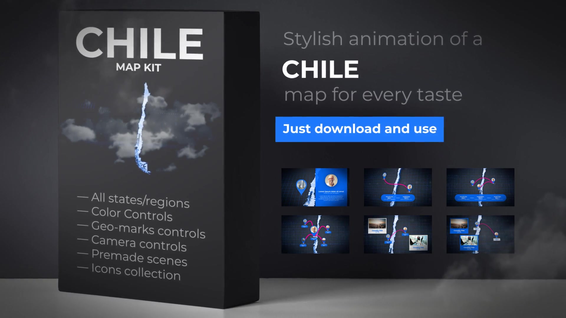 Chile Map Republic of Chile Map Kit Videohive 24816163 After Effects Image 11