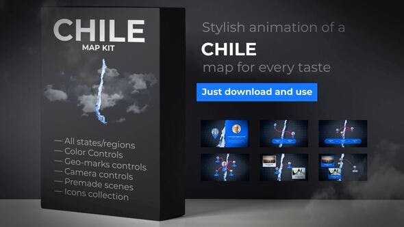 Chile Map Republic of Chile Map Kit - 24816163 Videohive Download