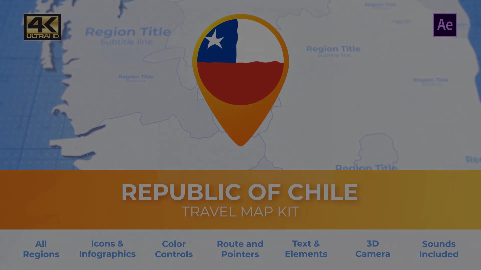 Chile Map Republic of Chile Travel Map Videohive 30492274 After Effects Image 13