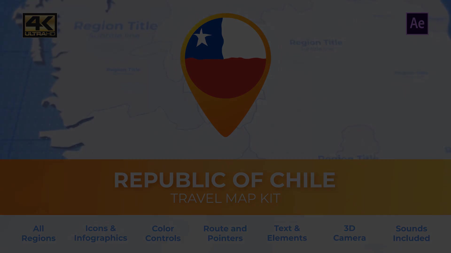 Chile Map Republic of Chile Travel Map Videohive 30492274 After Effects Image 6