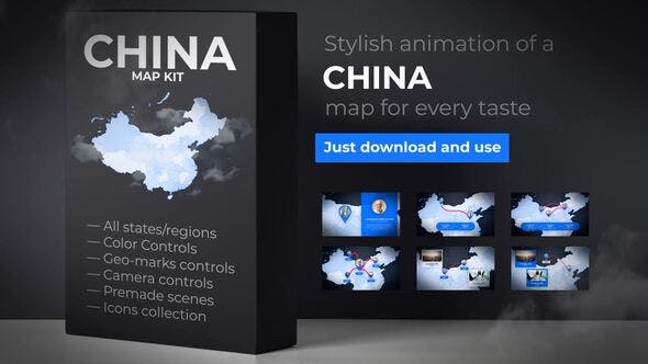 China Map Peoples Republic of China Map Kit - 24094717 Download Videohive