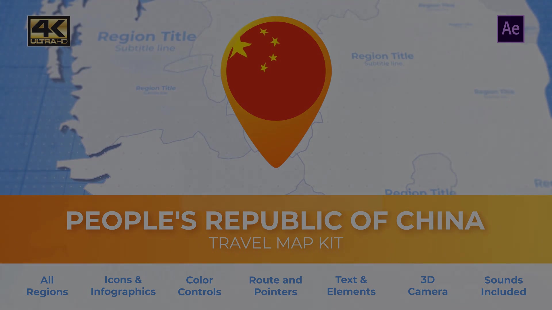 China Map Peoples Republic of China Travel Map Videohive 30570022 After Effects Image 13