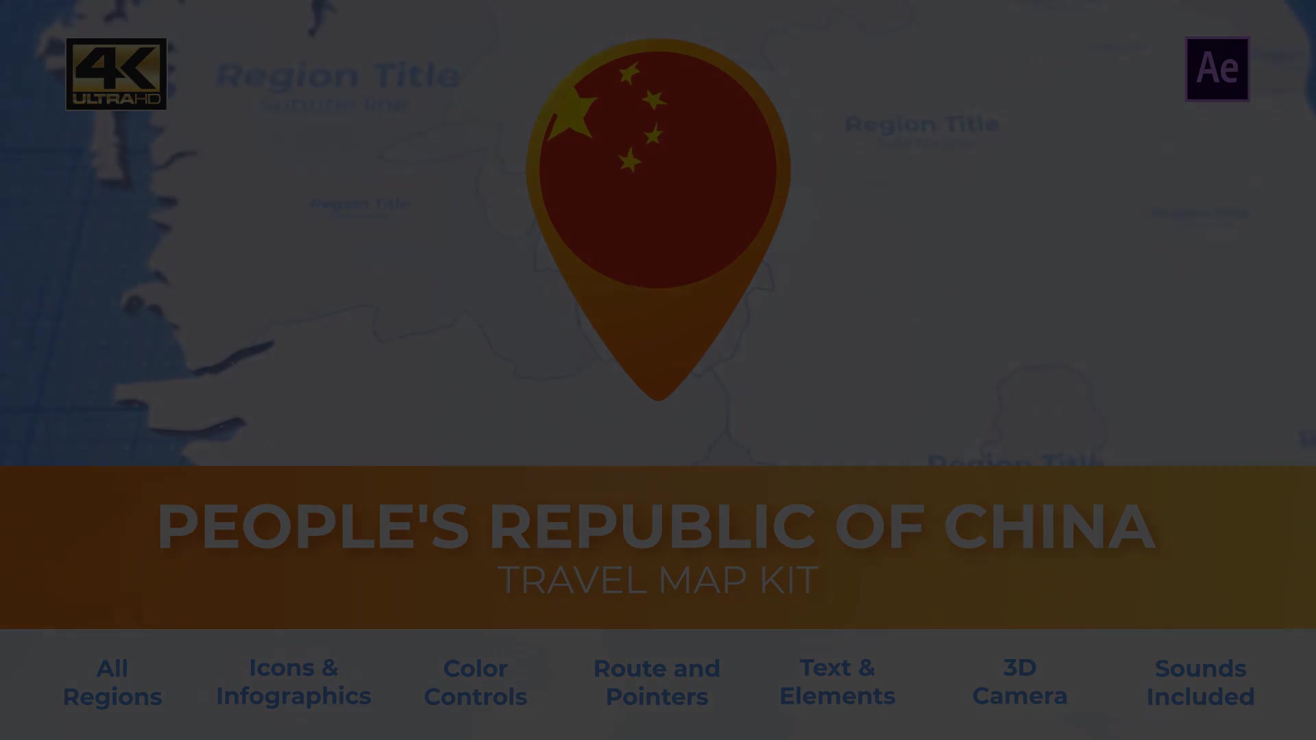 China Map Peoples Republic of China Travel Map Videohive 30570022 After Effects Image 6