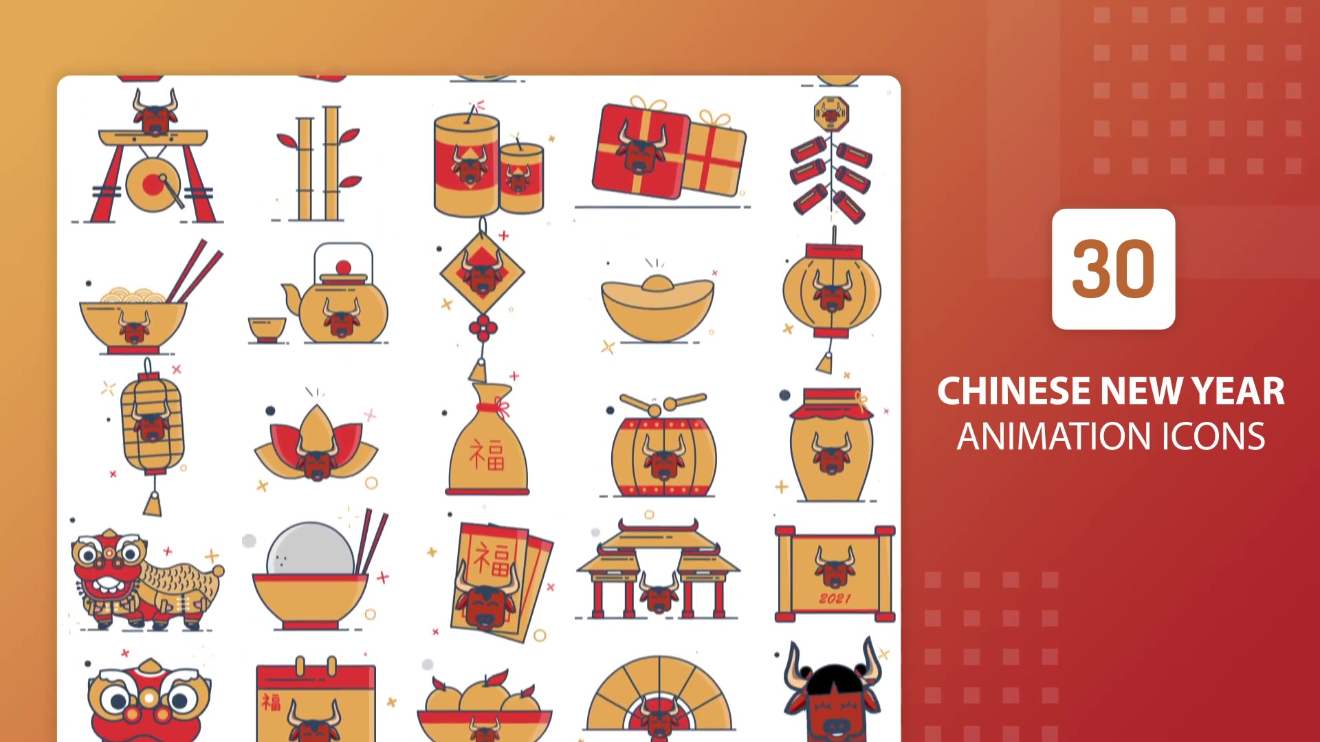 Chinese New Year Animation Icons | After Effects Videohive 30202221 After Effects Image 2