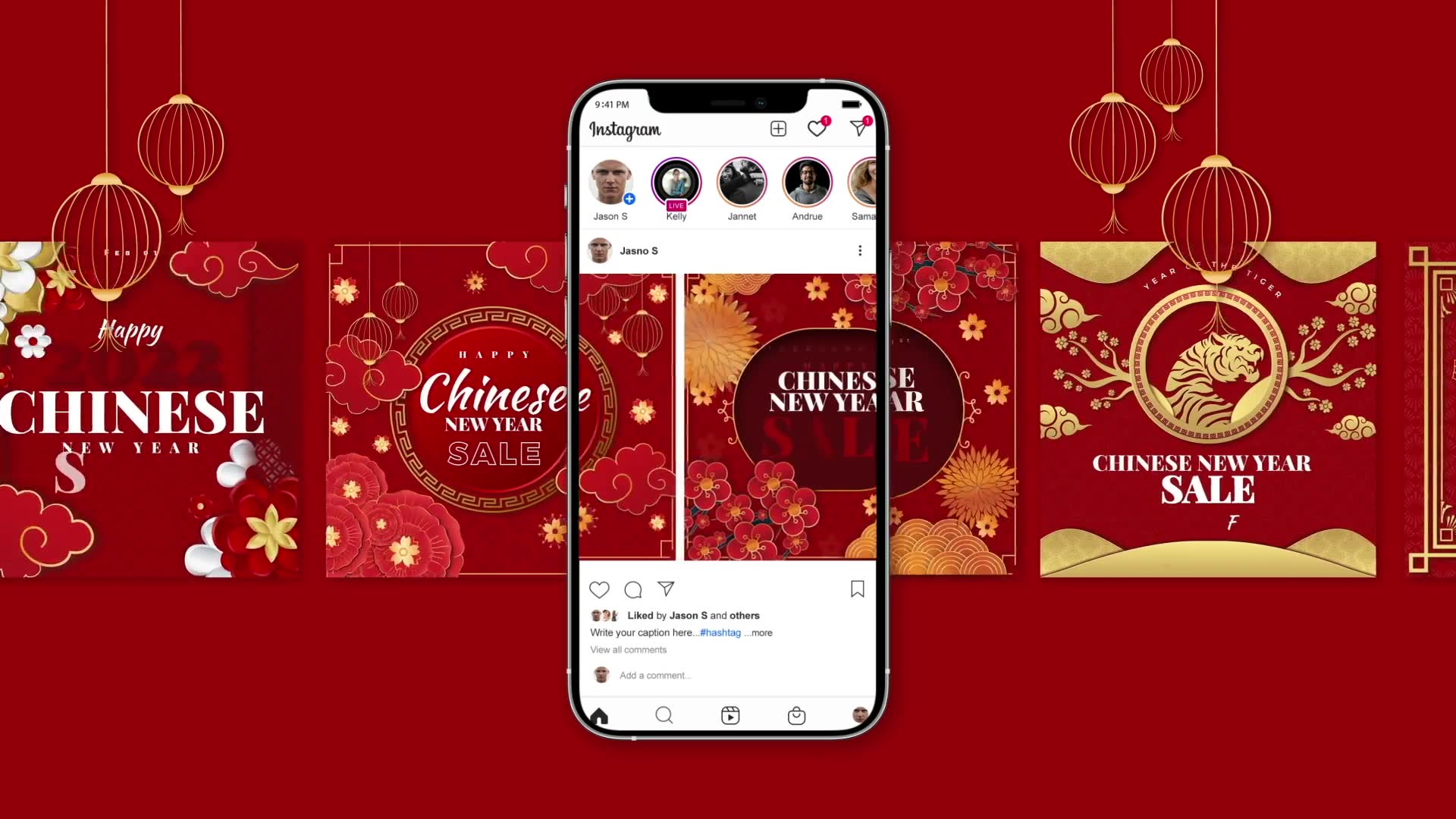 Chinese New Year Sale Instagram Ad B213 Videohive 35234702 After Effects Image 2
