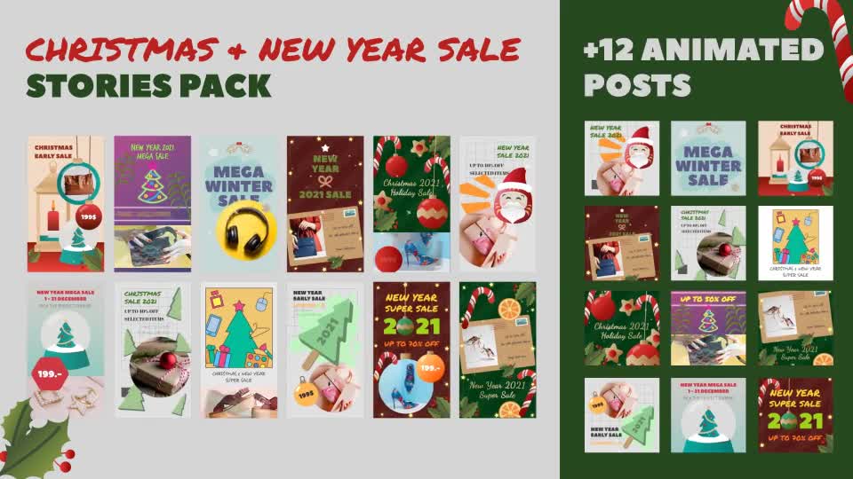 Christmas and New Year Sale Stories Pack Videohive 29509117 After Effects Image 1