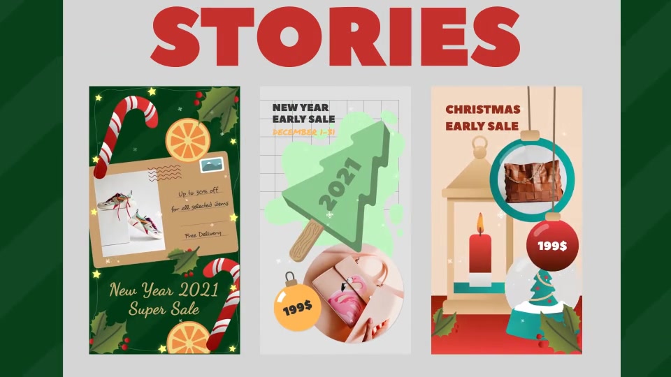 Christmas and New Year Sale Stories Pack Videohive 29509117 After Effects Image 4