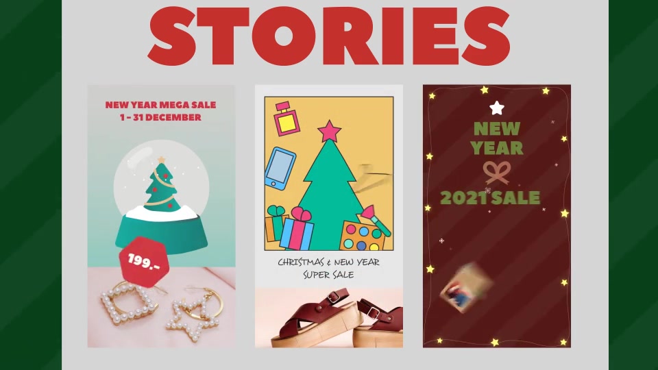 Christmas and New Year Sale Stories Pack Videohive 29509117 After Effects Image 7