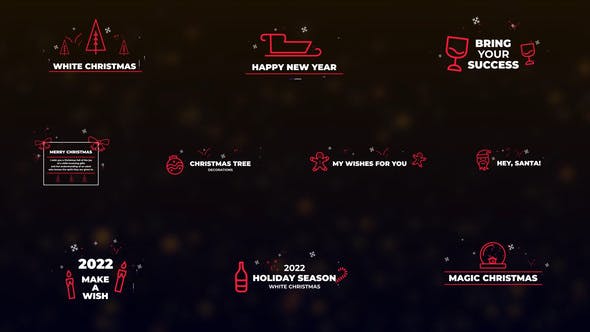 Christmas And New Year Titles || After Effects - Videohive Download 35335459