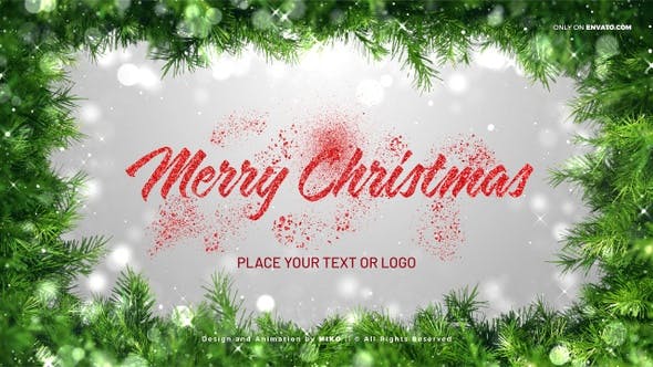 Christmas Background Green Frame - Videohive 29391643 Download