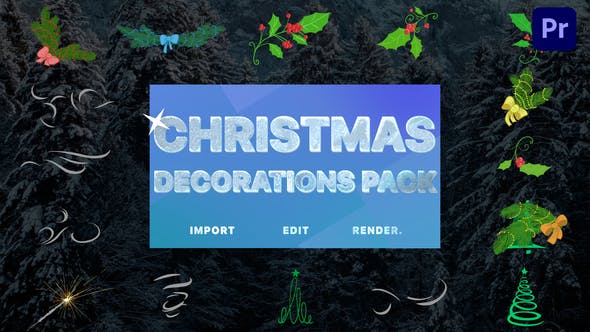 Christmas Decoration Animations | Premiere Pro MOGRT - 41999012 Videohive Download