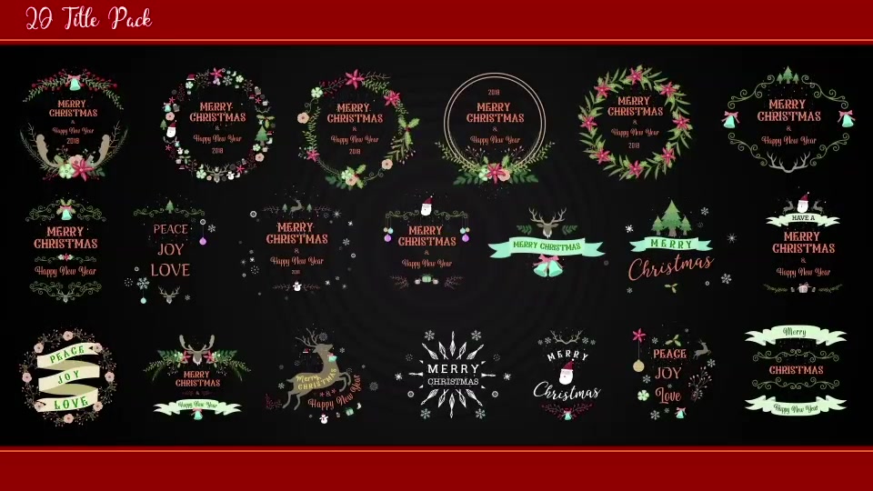 Christmas Element Pack Videohive 22948667 After Effects Image 8