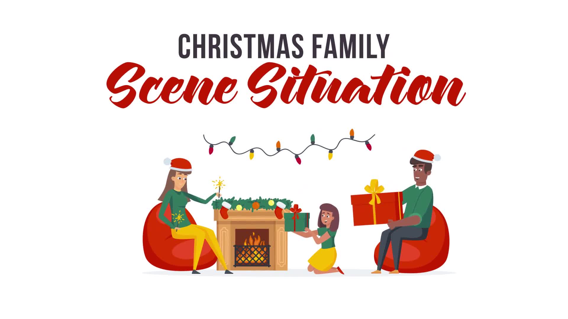 Christmas family Scene Situation Videohive 29437182 After Effects Image 1