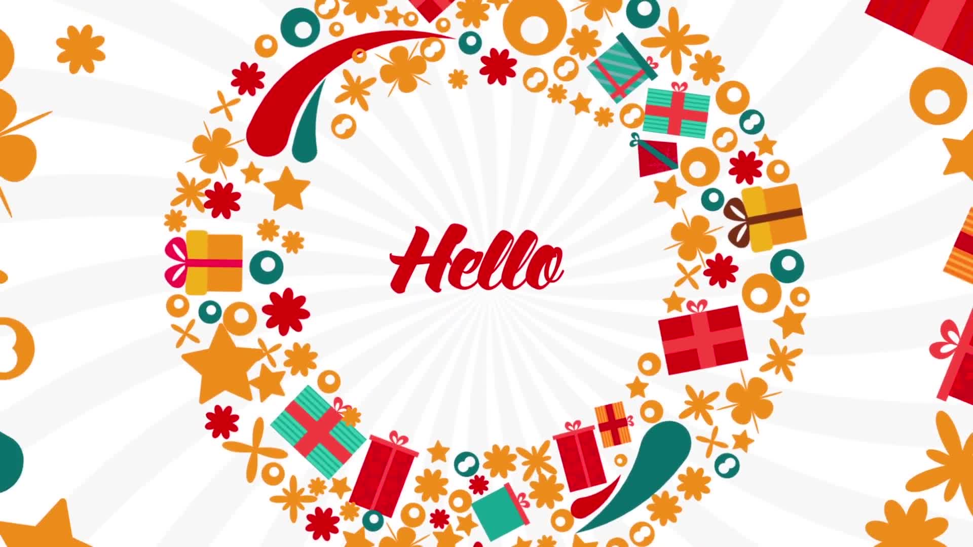 Christmas Flat Colorful Circles Videohive 24728092 After Effects Image 1